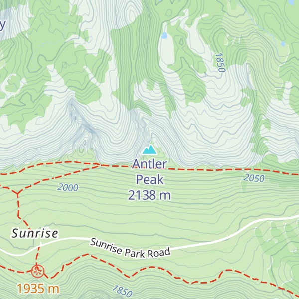 Map of Antler Peak