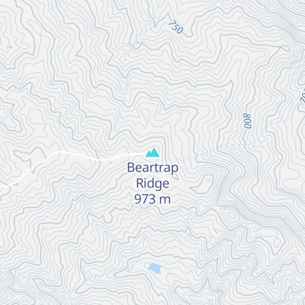 Map of Beartrap Ridge