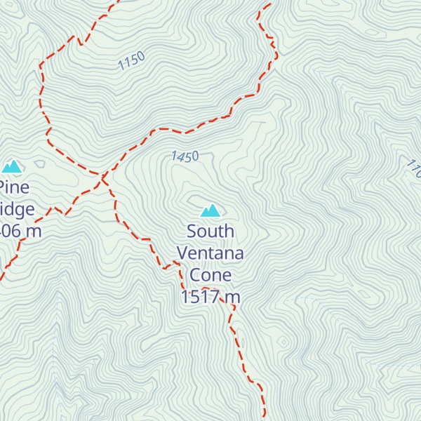 Map of South Ventana Cone