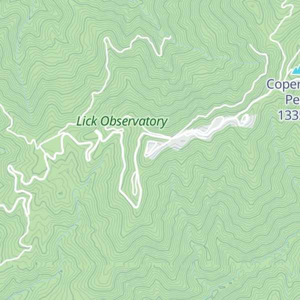 Map of Mount Hamilton