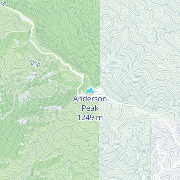 Map of Anderson Peak
