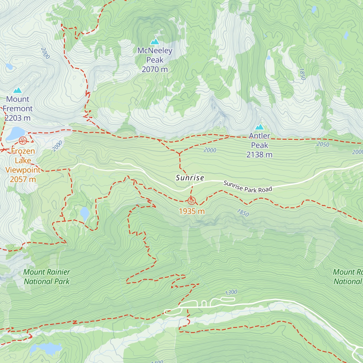 Sunrise Visitor Center map