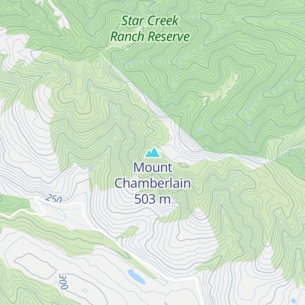 Map of Mount Chamberlain