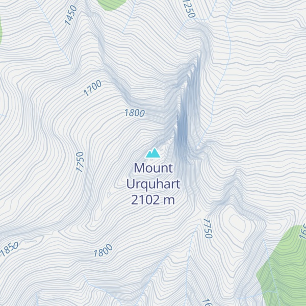 Map of Mount Urquhart