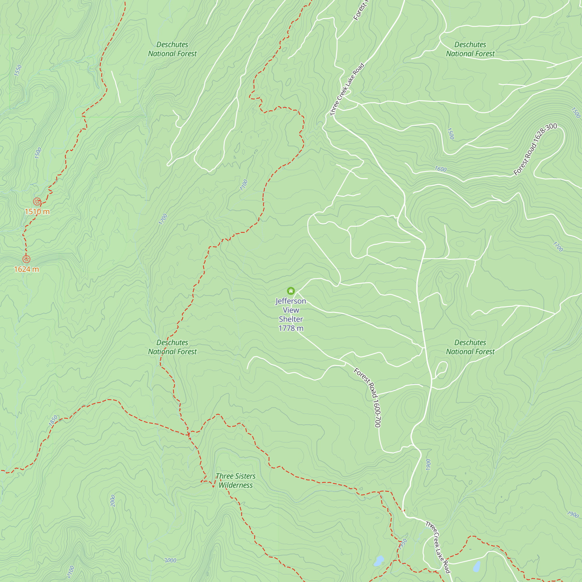 Jefferson View Shelter map
