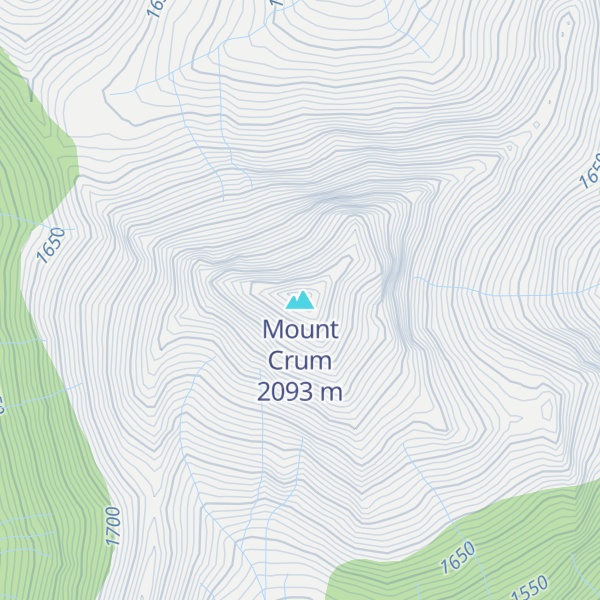 Map of Mount Crum