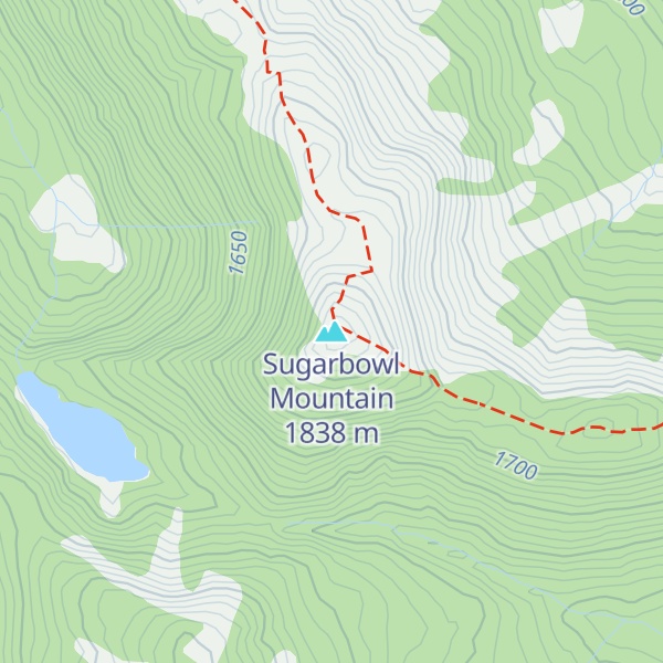 Map of Sugarbowl Mountain