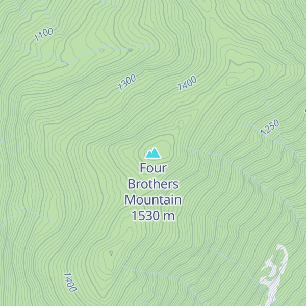 Map of Four Brothers Mountain