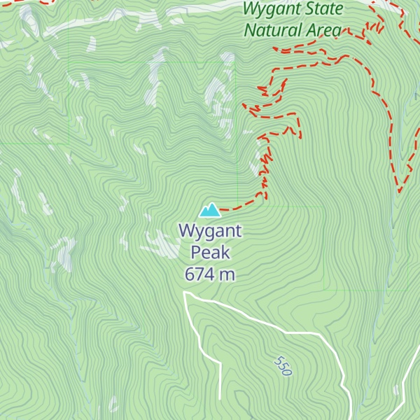 Map of Wygant Peak