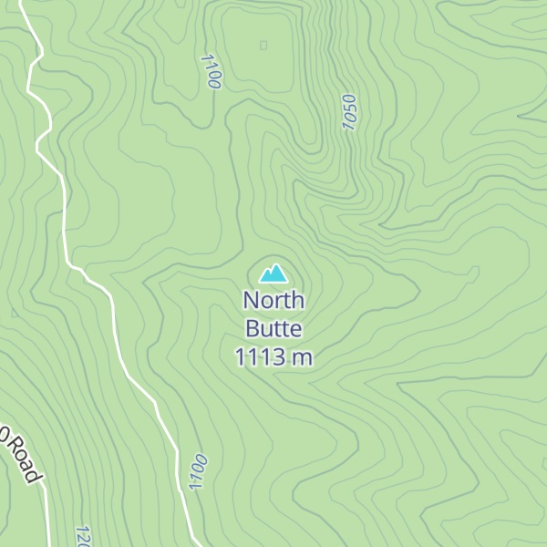 Map of North Butte