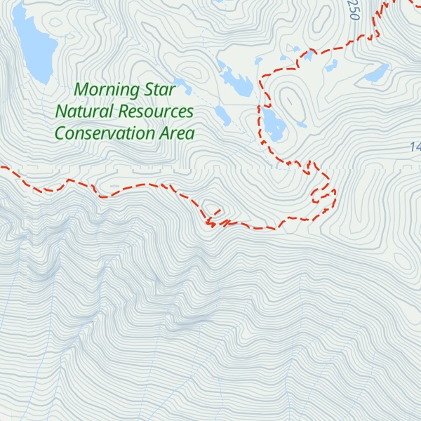 Map of Bald Mountain East Peak