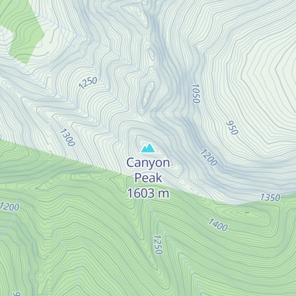 Map of Canyon Peak