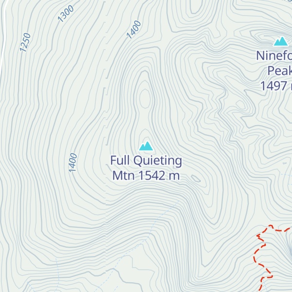 Map of Full Quieting Mtn