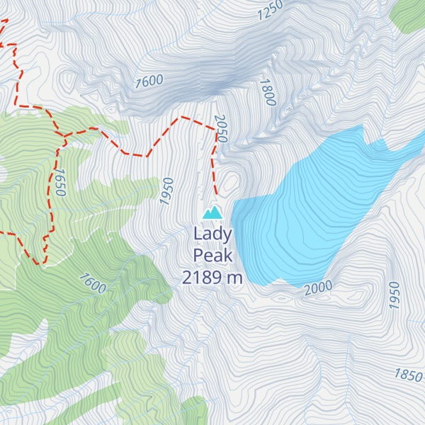 Map of Lady Peak