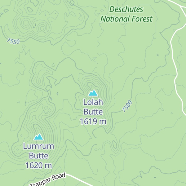 Map of Lolah Butte