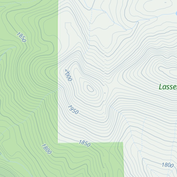Map of Little Huckleberry Mountain