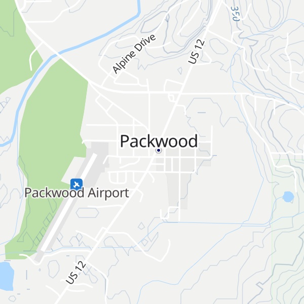 Map of Packwood Visitor Center