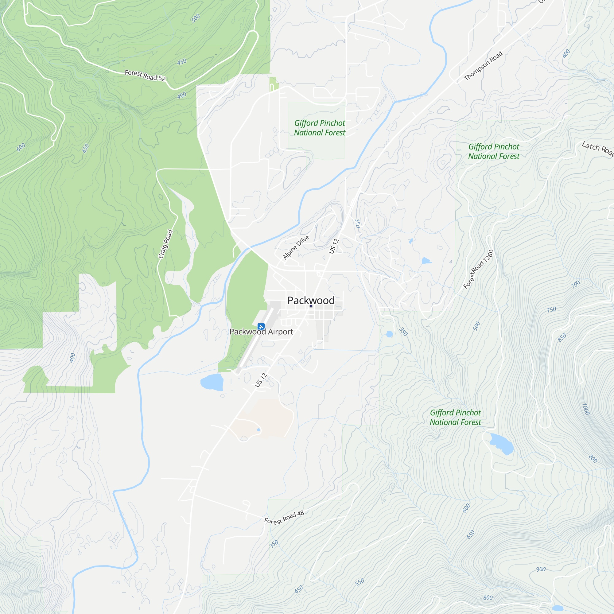 Packwood Visitor Center map