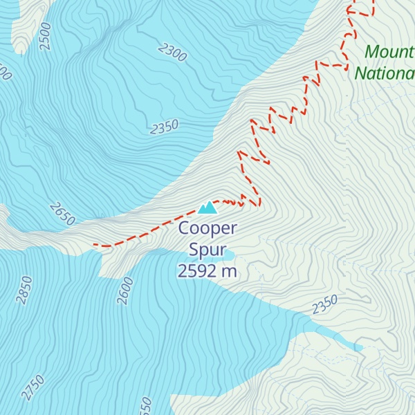 Map of Cooper Spur