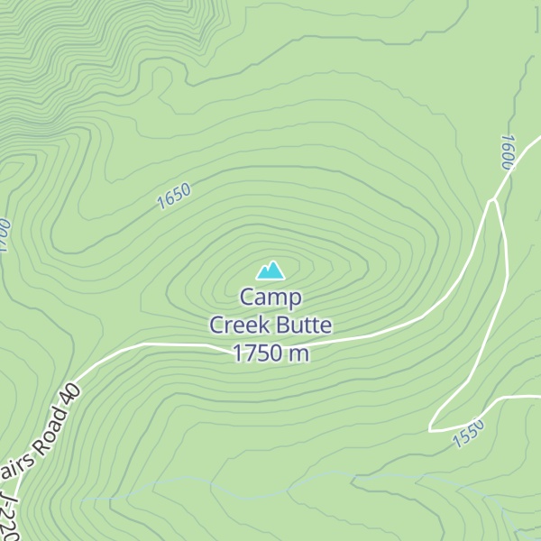 Map of Camp Creek Butte