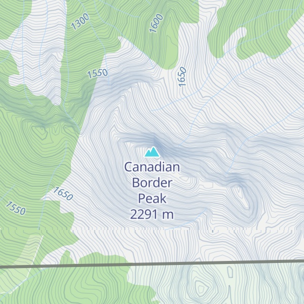 Map of Canadian Border Peak
