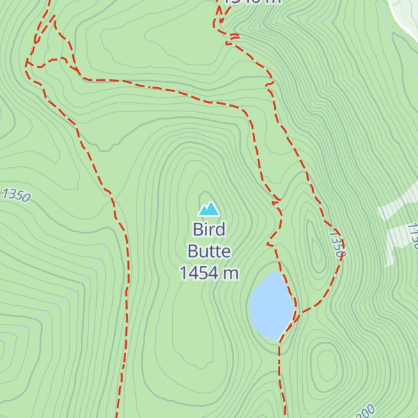 Map of Bird Butte