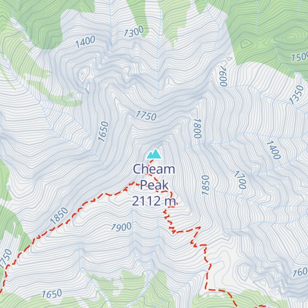 Map of Cheam Peak