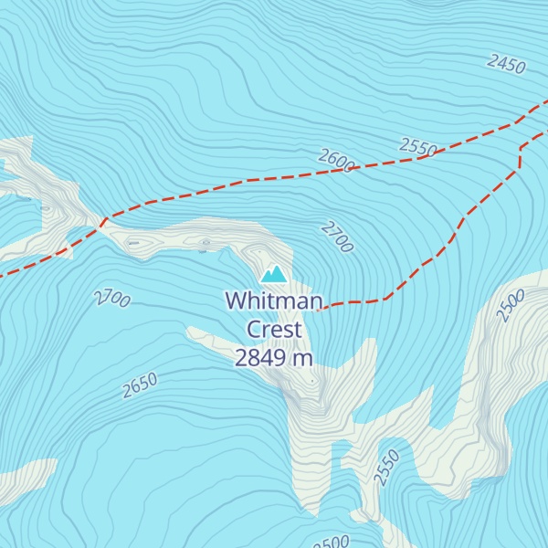 Map of Whitman Crest