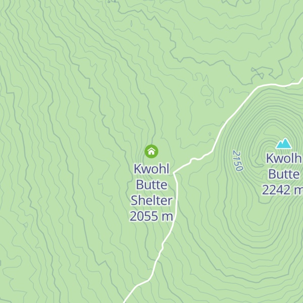 Map of Kwohl Butte Shelter