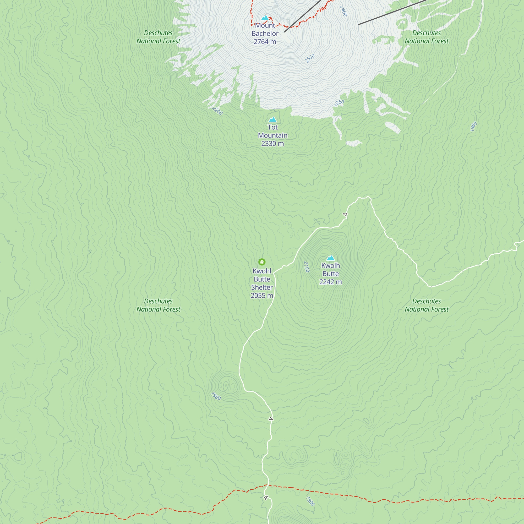 Kwohl Butte Shelter map