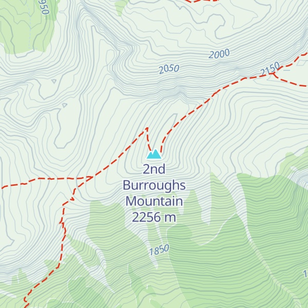 Map of 2nd Burroughs Mountain