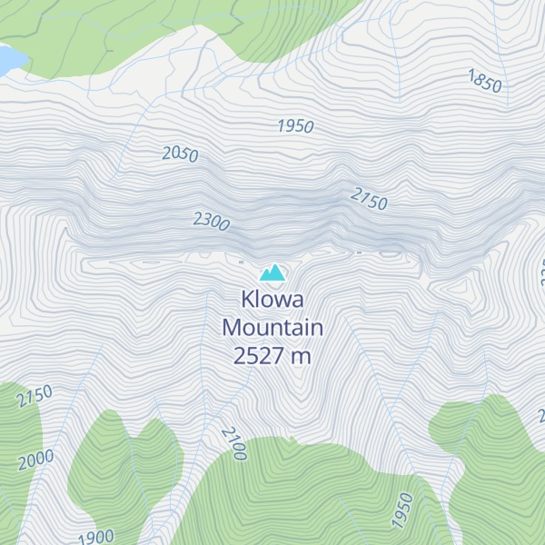 Map of Klowa Mountain
