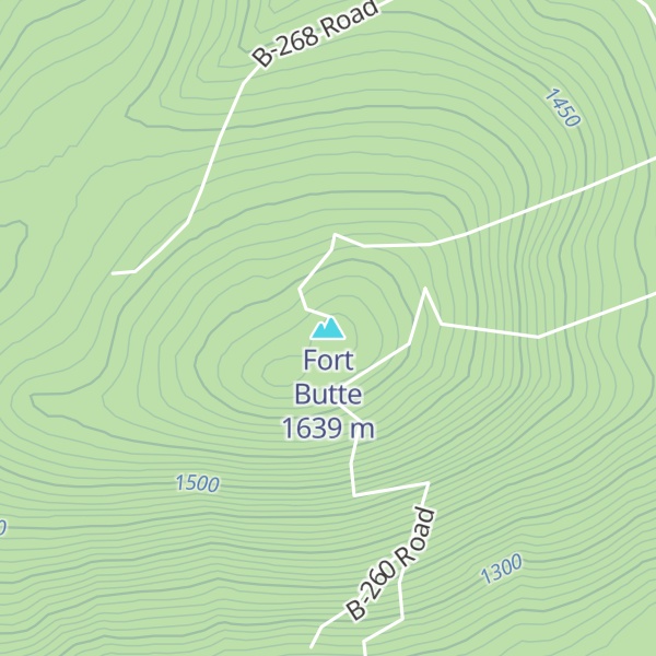 Map of Fort Butte