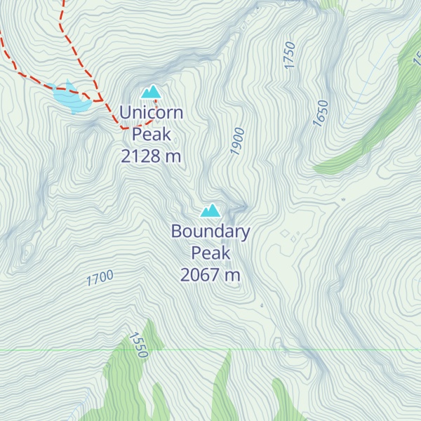 Map of Boundary Peak