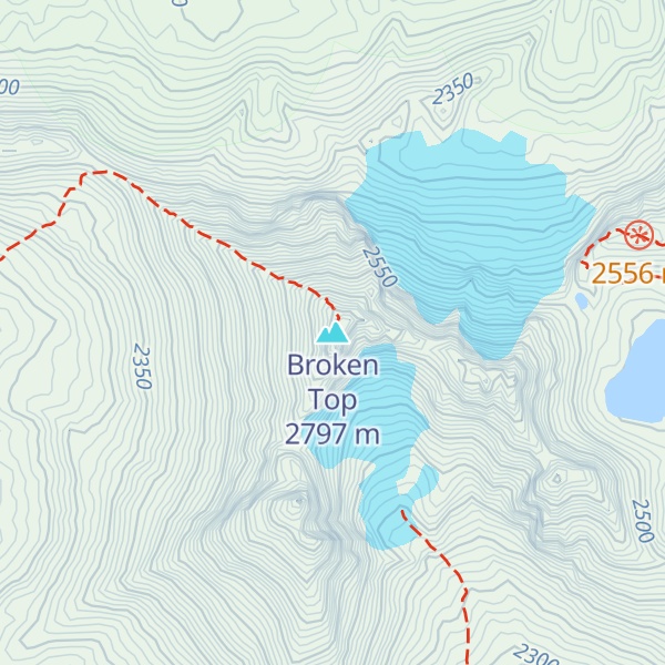 Map of Broken Top