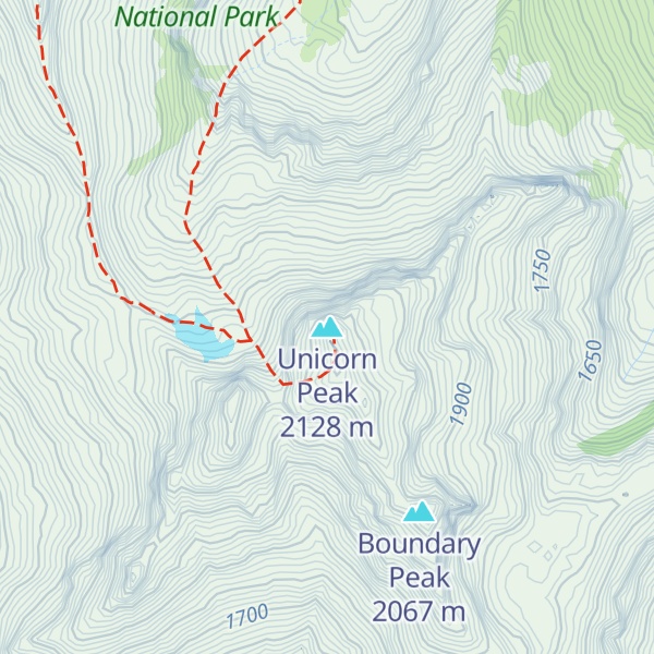 Map of Unicorn Peak