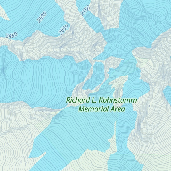 Map of Hawkins Ridge