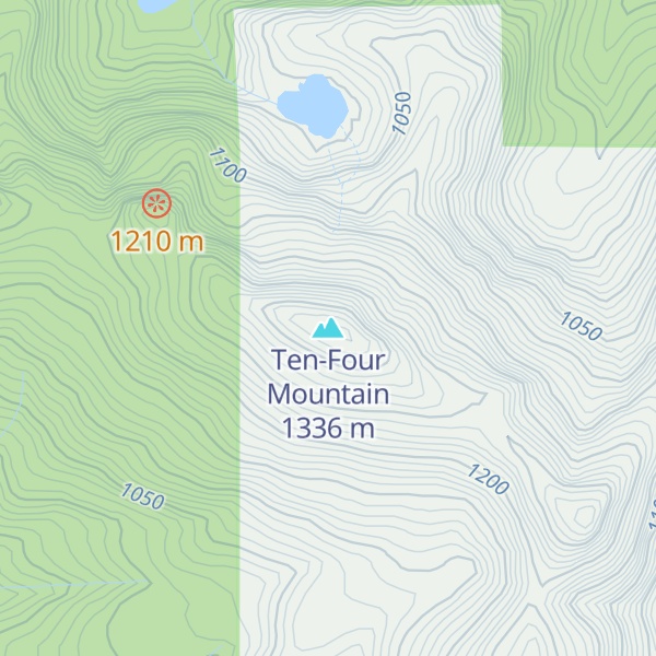 Map of Ten-Four Mountain