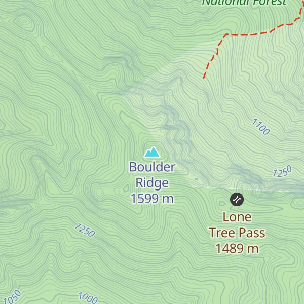 Map of Boulder Ridge