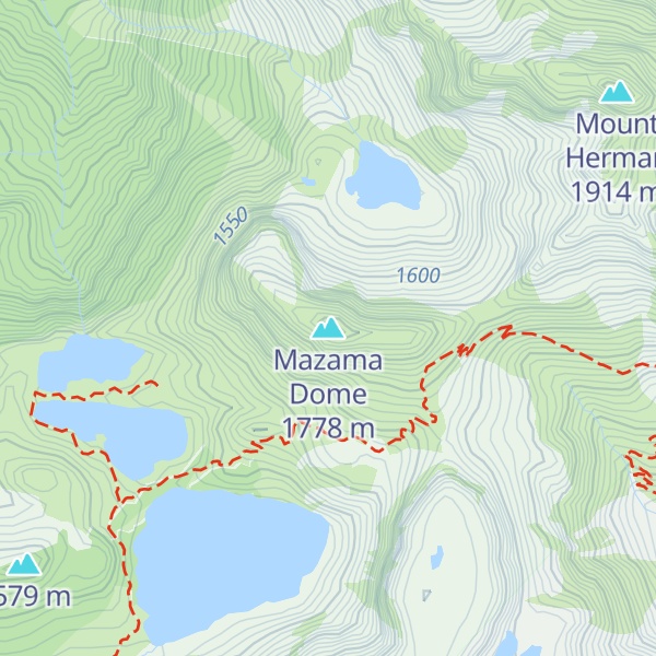 Map of Mazama Dome