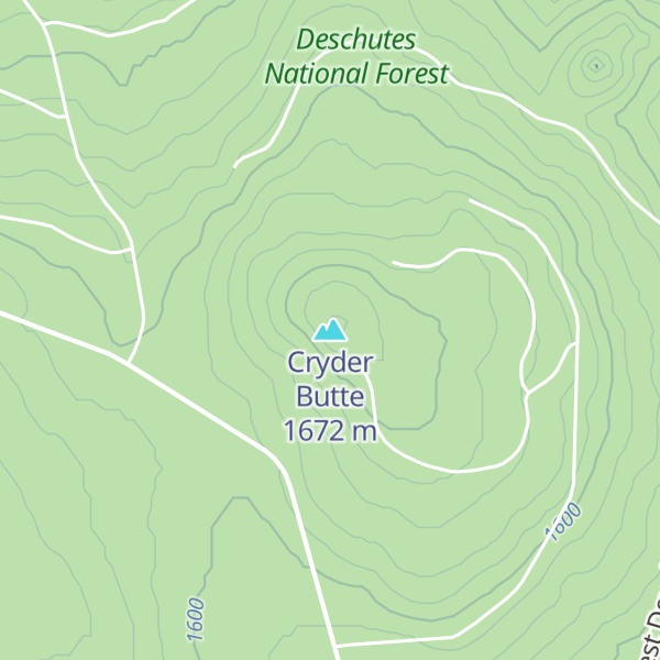 Map of Cryder Butte