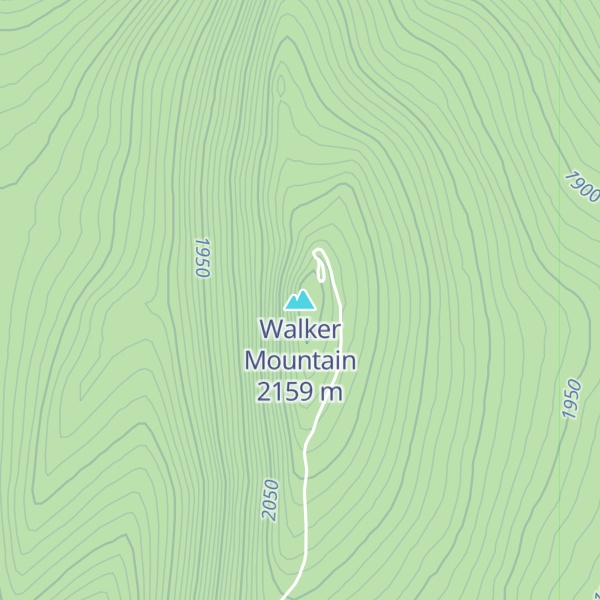 Map of Walker Mountain