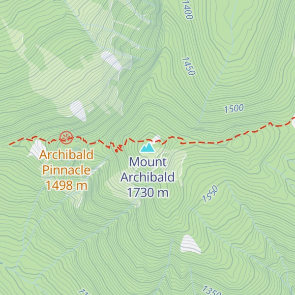 Map of Mount Archibald