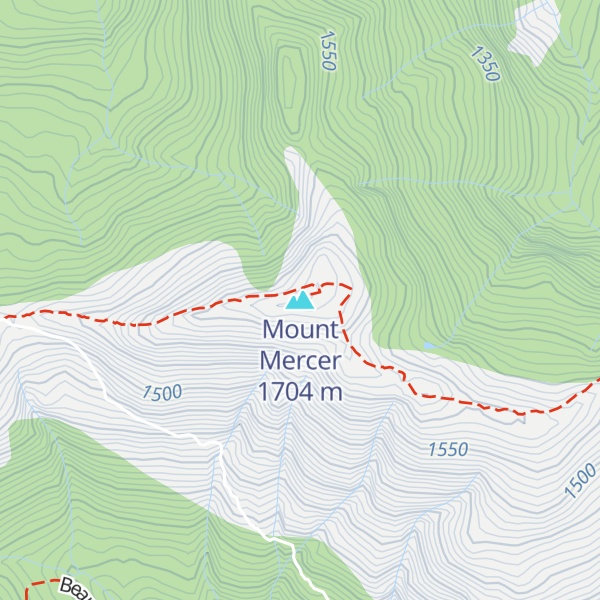 Map of Mount Mercer