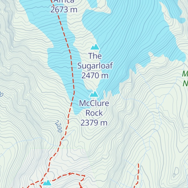 Map of McClure Rock