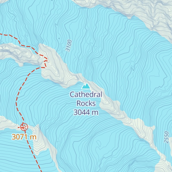 Map of Cathedral Rocks