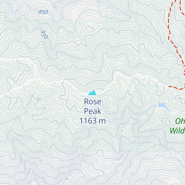 Map of Rose Peak