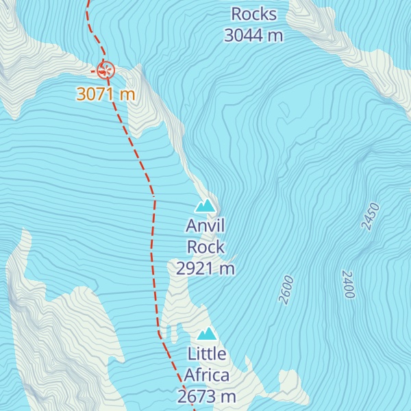 Map of Anvil Rock