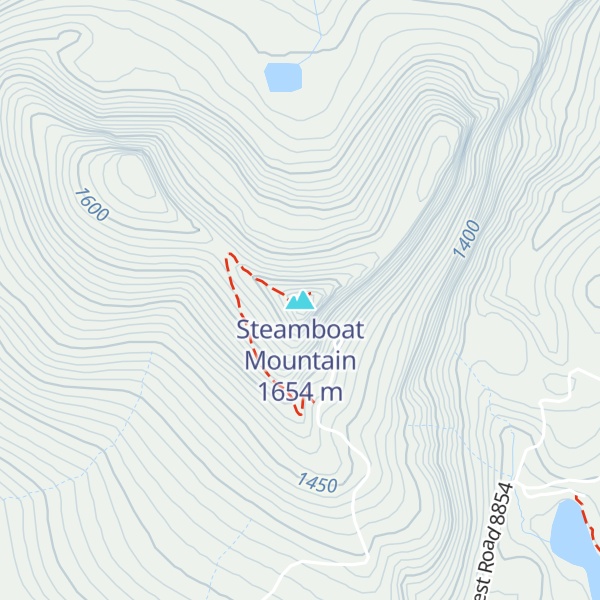 Map of Steamboat Mountain