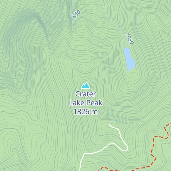 Map of Crater Lake Peak